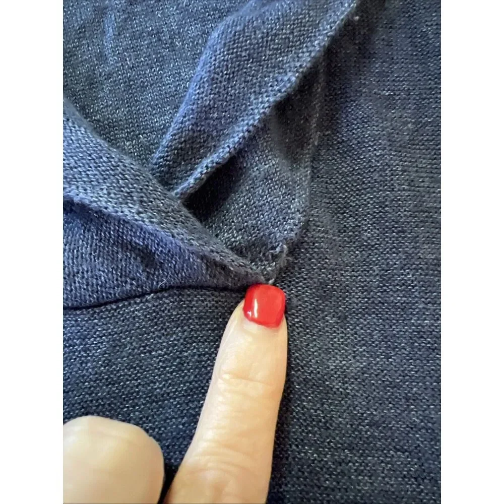 Ralph Lauren Polo Navy Linen Sweater Roll Neck Sz Sm‎ Preppy Beach Summer Spring